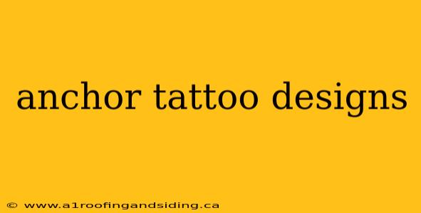 anchor tattoo designs