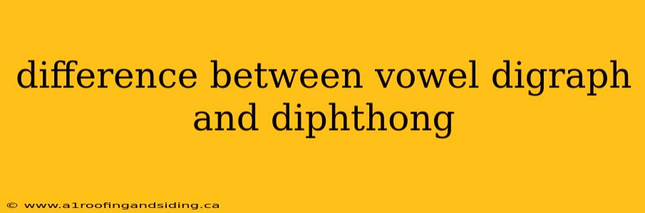 difference between vowel digraph and diphthong