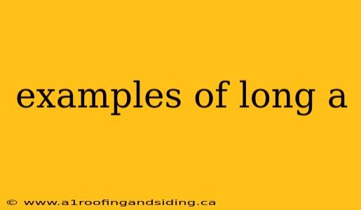 examples of long a