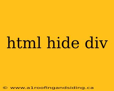 html hide div