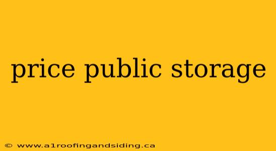 price public storage