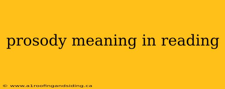 prosody meaning in reading