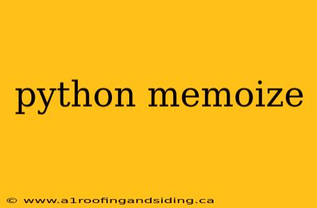 python memoize