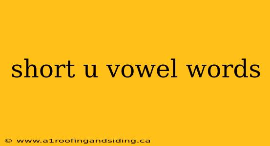 short u vowel words