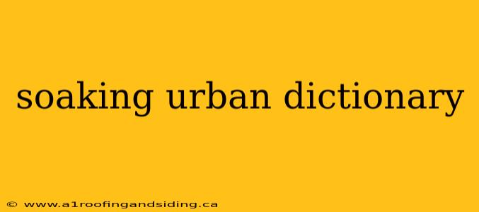 soaking urban dictionary