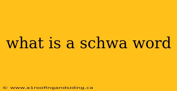 what is a schwa word